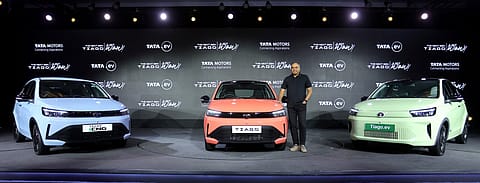 Shailesh Chandra, MD & CEO, Tata Motors Passenger Vehicles with the revamoped Tiago and Tiago.ev
