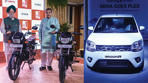The flex-fuel variants of Hero MotoCorp's Splendor and Maruti Suzuki's WagonR highlight a growing belief that India's clean-mobility transition will extend beyond EVs.
