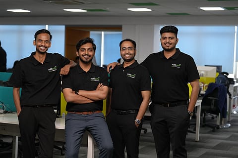(L-R) Mayank Morya, Mohit Anand, Sarthak Dubey, and Akshit Kaushik, Co-founders of Mitigata