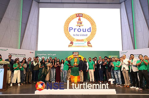 Turtlemint Fintech Solutions got listed on the BSE and NSE today