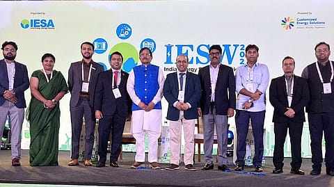 Shripad Naik, Minister of State for Power and New and Renewable Energy, at the 12th India Energy Storage Week event.