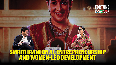 Fortune India MPW 2026 | Smriti Irani on AI, entrepreneurship & women-led development