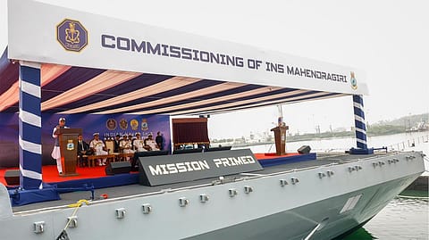 Designed by the Indian Navy's Warship Design Bureau, INS Mahendragiri has more than 75% indigenous content and features advanced stealth technology, along with modern weapons and sensor systems.