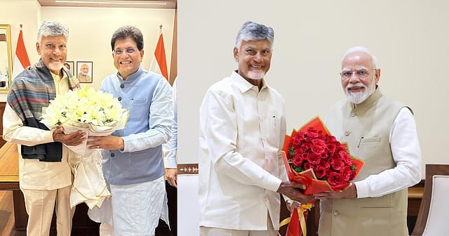 Andhra CM Naidu meets Piyush G Andhra CM Naidu meets Piyush G