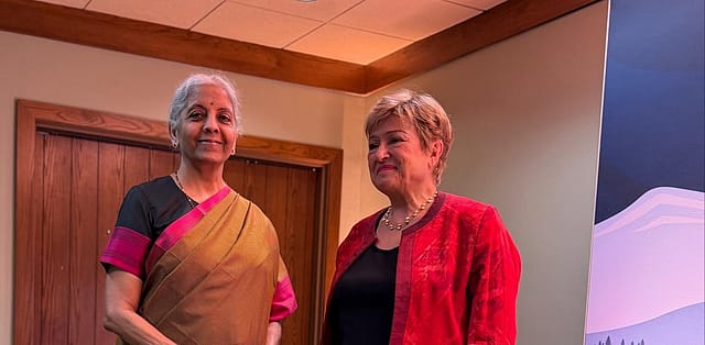 FM Sitharaman, IMF chief Georg FM Sitharaman, IMF chief Georg
