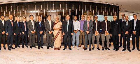 Nirmala Sitharaman with investors in US