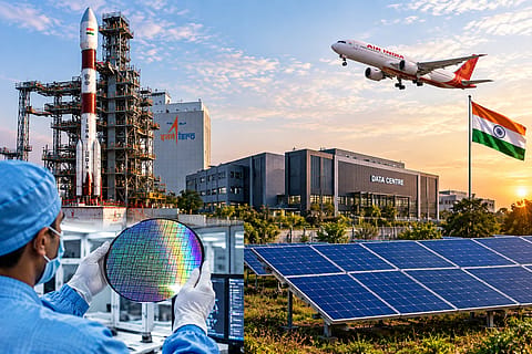 India’s emerging industrial ecosystem spans space, semiconductors, data centres, electronics, solar manufacturing and aerospace, identified by Jefferies as key growth sectors