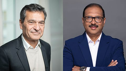 (L to R) Philippe Benacin, co-founder and CEO, INTERPARFUMS SA and Biju Kassim, MD and CEO, Global SS Beauty Brands Ltd