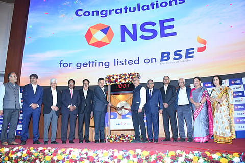 NSE shares got listed on the BSE today