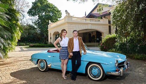 Yohan Poonawalla standing alongside his wife, Michelle Poonawalla