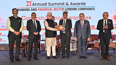Maharashtra Governor Jishnu Dev Varma at the 21st Annual Summit & Awards of the ASSOCHAM National Council for Banking and Financial Sector Lending Companies, in Mumbai.