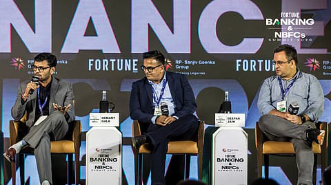 Hemant Gala, CEO of PhonePe Lending Services; Deepak Jain, CEO and co-founder of FlexiLoans; Deepak Mendiratta, CEO of PayU Finance