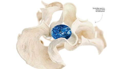 Ceylon blue sapphire, which can sell at $17,000 a carat.