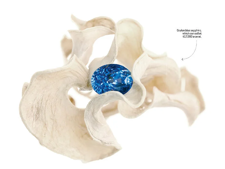 Ceylon blue sapphire, which can sell at $17,000 a carat.