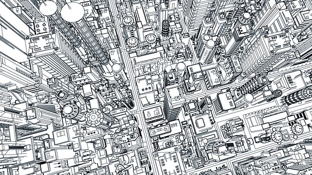 A futuristic city that runs online A futuristic city that runs online