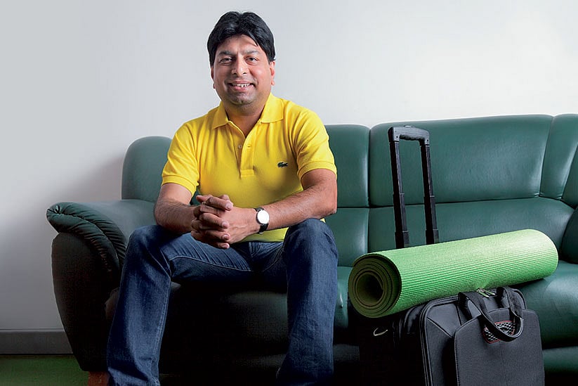 Rajesh Jain, CEO, Lacoste India, observes travellers’ shopping habits while waiting for a flight