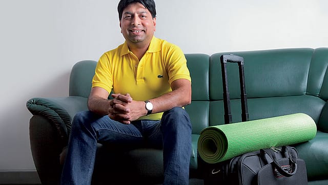 Rajesh Jain, CEO, Lacoste India, observes travellers’ shopping habits while waiting for a flight Rajesh Jain, CEO, Lacoste India, observes travellers’ shopping habits while waiting for a flight