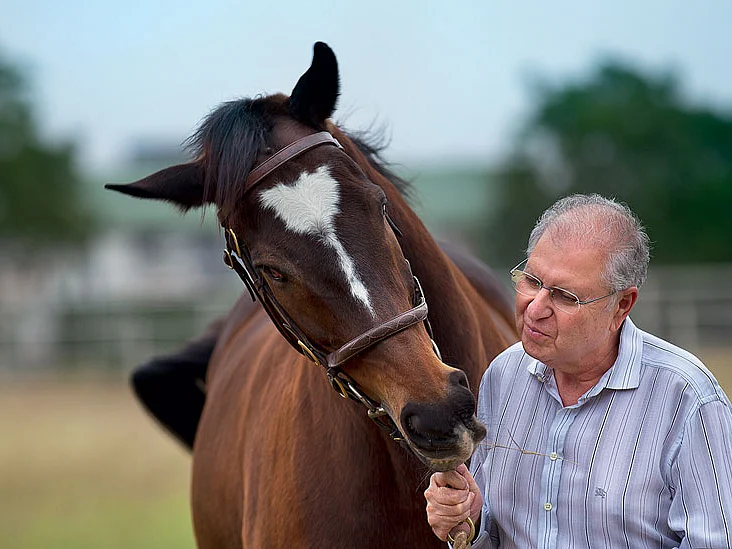 Zavaray S. Poonawalla with prize-winning horse Mystical.