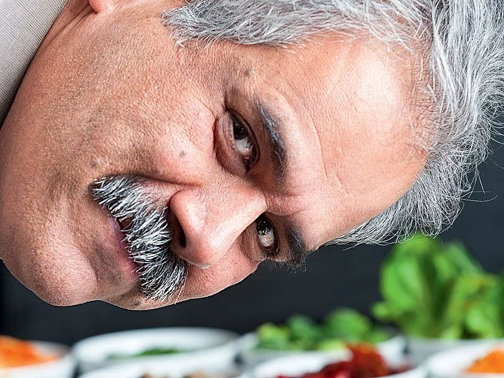 Rahul Bhatia, group managing director, InterGlobe Enterprises, in the kitchen of his restaurant L’Angoor in Gurgaon.
