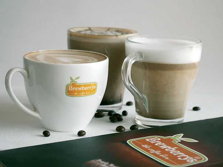 A Brewberrys cappuccino costs Rs 40.