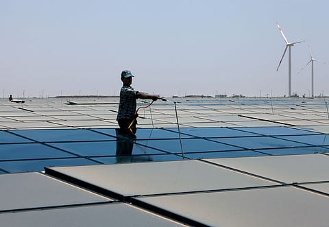 Adani Green Energy shares fall 3.15% to ₹2,222.90 on the BSE