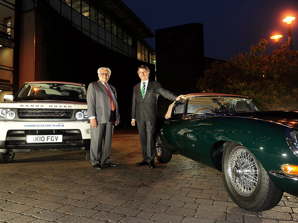 THE MANUFACTURER AND THE TEACHER: Ralf Speth, CEO, Jaguar Land Rover (right), with his former teacher, Lord Kumar Bhattacharyya.