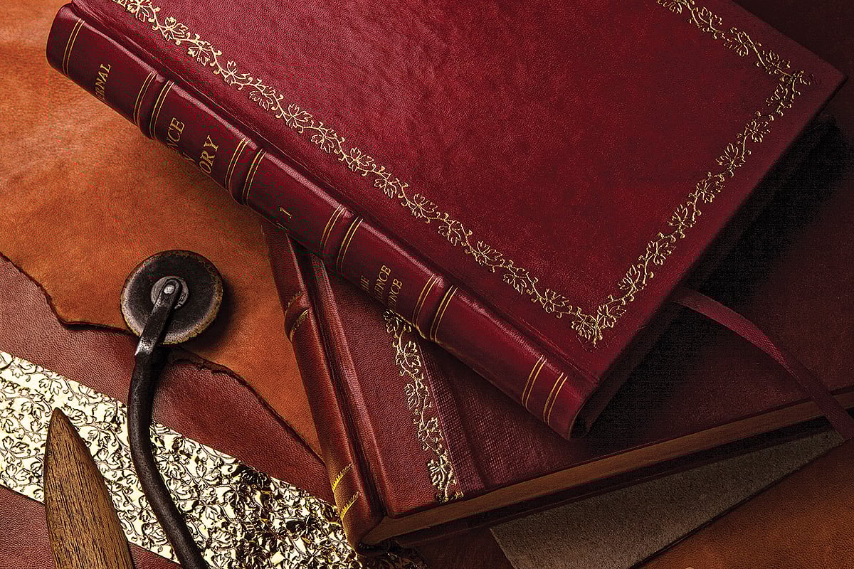 Leather book-binding
