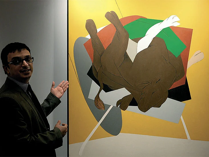 Tyeb Mehta’s Falling Bull sold above the estimated price at Christie’s auction in Mumbai.