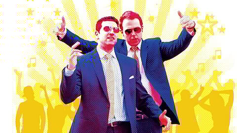 “Brothaz since grade school”: Papadopoulos (left) and Sausmer