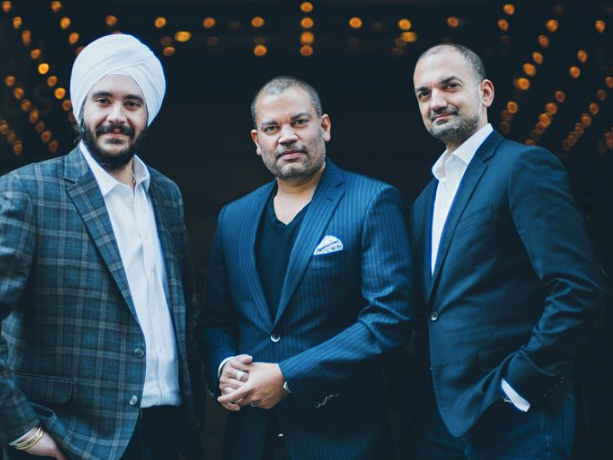 Saavn co-founders Paramdeep Singh, Rishi Malhotra,  and Vinodh Bhat. Photo from:- www.saavn.com