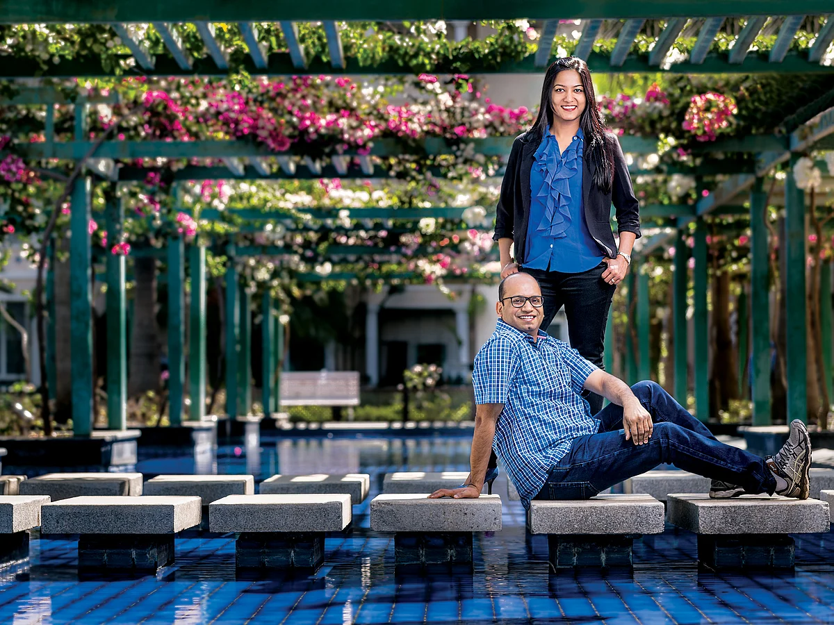 Neha Singh and Abhishek Goyal, co-founders, Tracxn