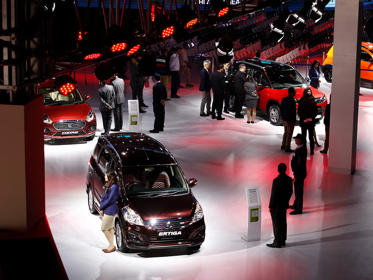 The Maruti Suzuki India pavilion at the Auto Expo 2018, Greater Noida.