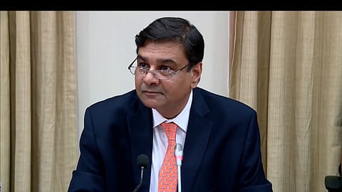 Urjit Patel at the RBI’s press conference.