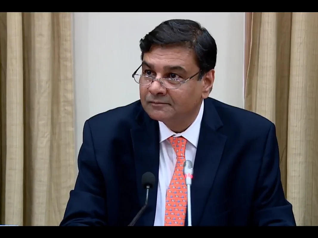 Urjit Patel at the RBI’s press conference.