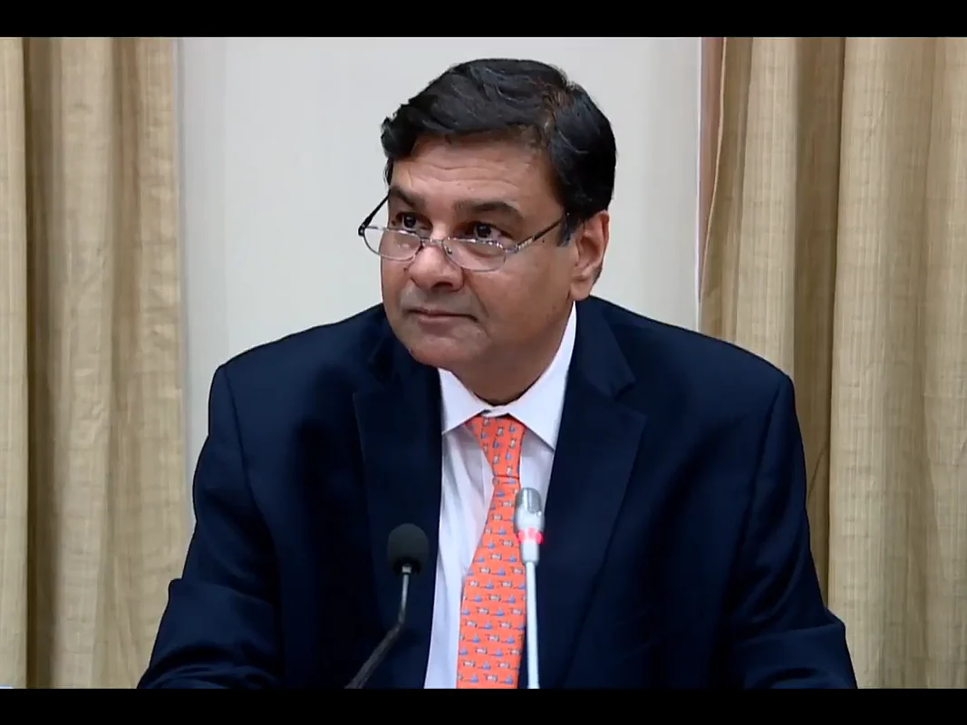 Urjit Patel at the RBI’s press conference.