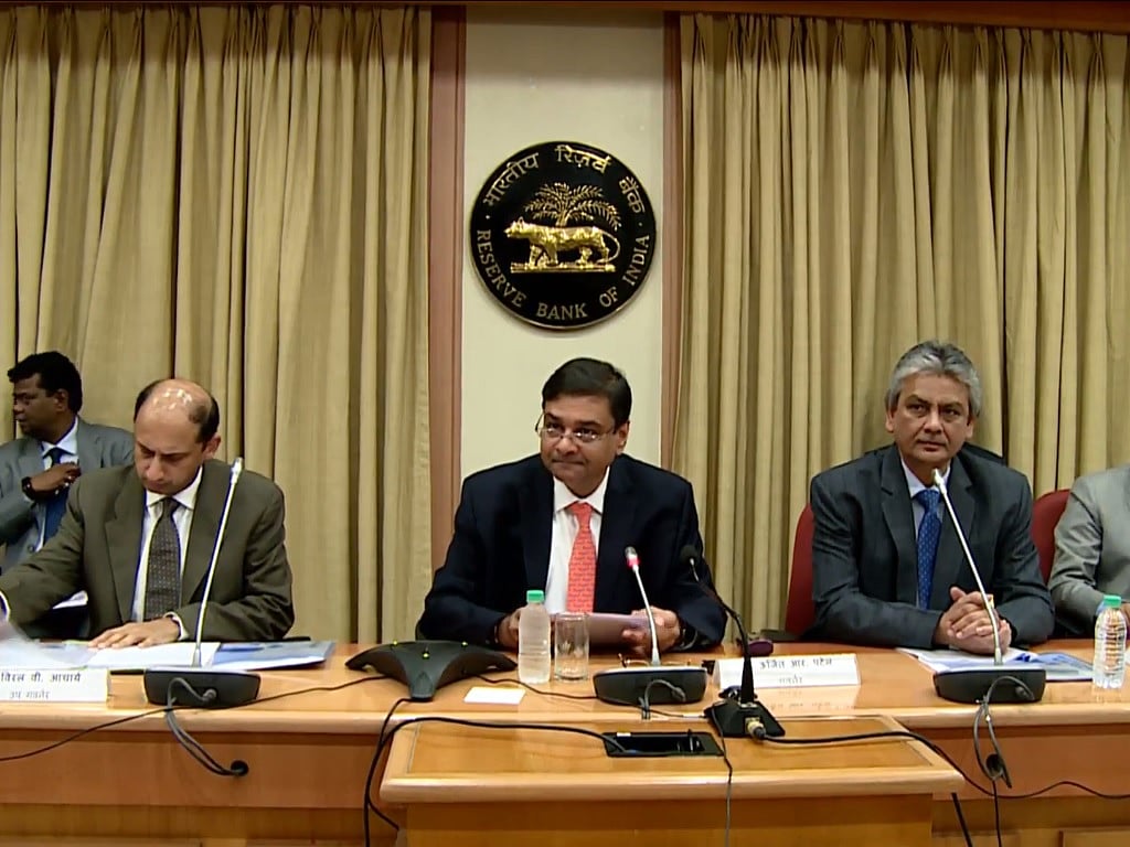 RBI Governor Urjit Patel at media interaction to announce the decisions of the Monetary Policy Committee &nbsp;