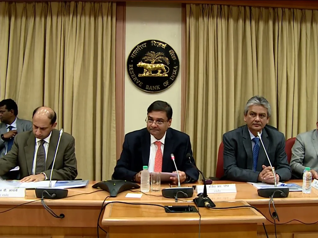 Former RBI Governor Urjit Patel at a media interaction to announce the decisions of the monetary policy committee.