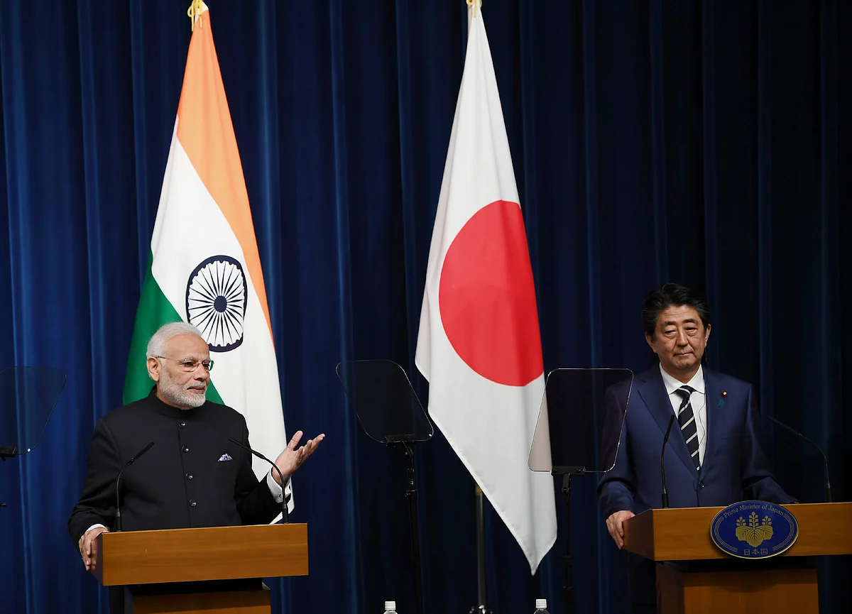 PM Narendra Modi with his Japanese counterpart Shinzo Abe in Tokyo last month.