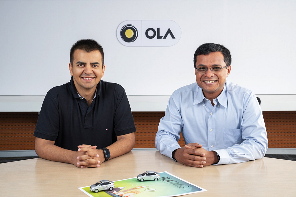 Bhavish Aggarwal, co-founder and CEO, Ola, and Flipkart co-founder Sachin Bansal.