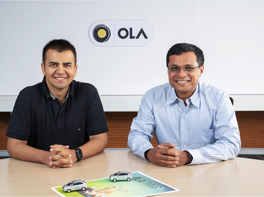 Bhavish Aggarwal, co-founder and CEO, Ola, and Flipkart co-founder Sachin Bansal.