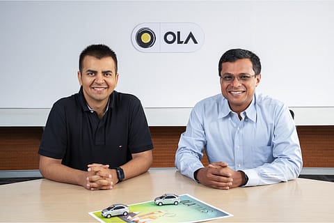 Bhavish Aggarwal, co-founder and CEO, Ola, and Flipkart co-founder Sachin Bansal.