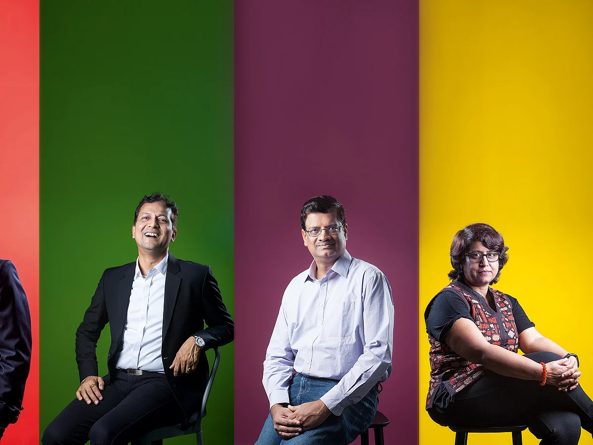 From left: Anil Bhansali, managing director, Microsoft India (R&amp;D), Rajiv Kumar, corporate VP, office product group, Microsoft India, Sundar Srinivasan, GM, artificial intelligence &amp; research, Microsoft India and Reena Dayal Yadav, director, The Garage India, Microsoft.&nbsp; &nbsp;  &nbsp;