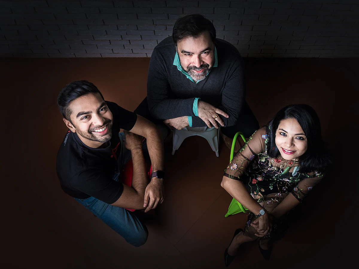 From Left: Founders of Pocket Aces Ashwin Suresh, Anirudh Pandita and Aditi Shrivastava.