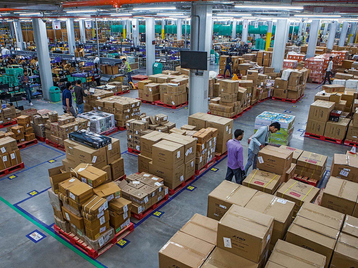  Amazon fulfilment centre near Panchgaon, Haryana.&nbsp; &nbsp;  &nbsp;