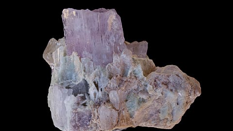 Kunzite - Laghman Afganistan - Ore of lithium - It is a pink to light purple variety of the mineral spodumene.