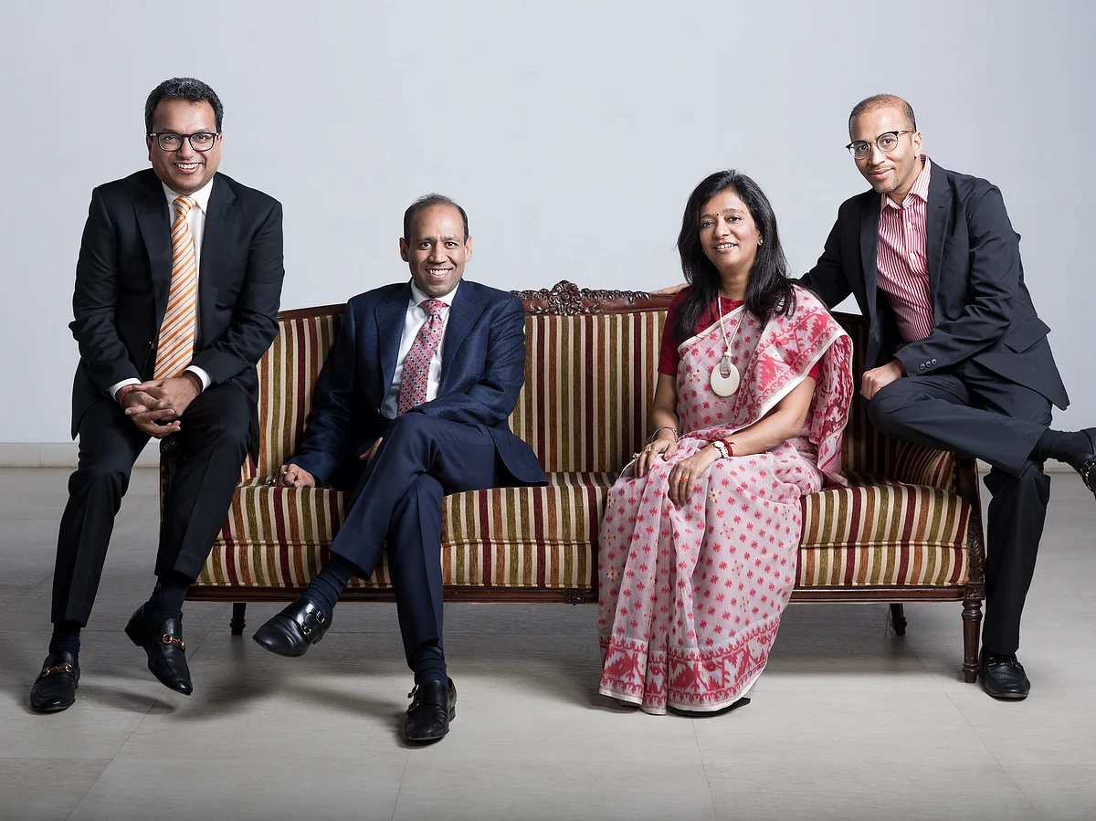 From Left: Emami Limited’s directors Harsha V. Agarwal, Mohan Goenka, Priti A. Sureka, and Prashant Goenka.  