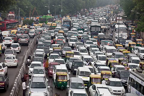 Traffic on road