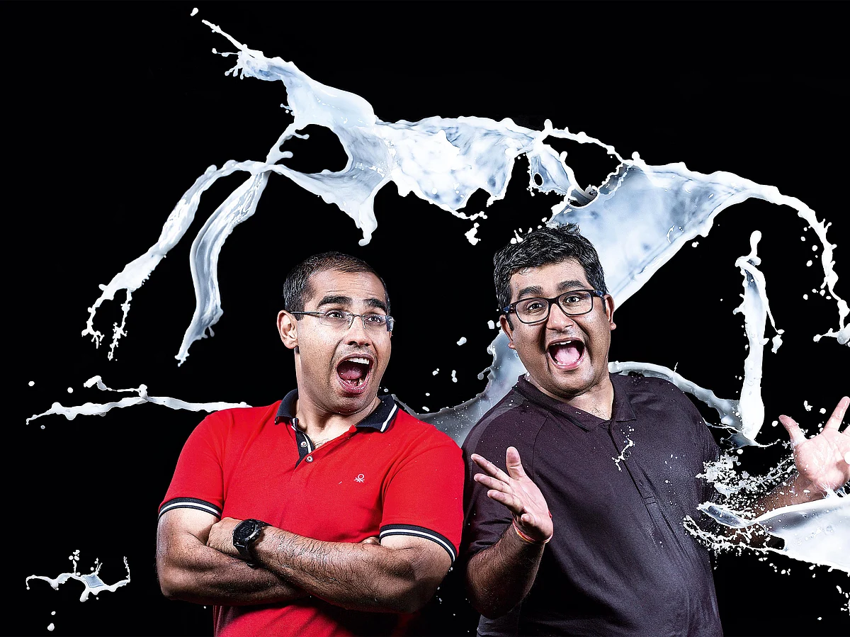 Nitin Kaushal (L) and Chakradhar Gade, co-founders, Country Delight.<em></em>