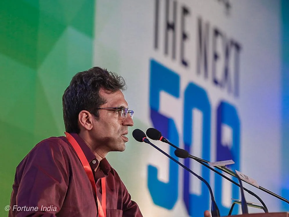 Hitesh Oberoi, co-founder and MD &amp; CEO, Info Edge (India) at the <i>Fortune India</i> Next 500 2019 summit at New Delhi.