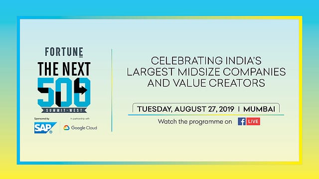 Recognising India’s largest midsize companies at the Fortune India Next 500 summit- West Recognising India’s largest midsize companies at the Fortune India Next 500 summit- West